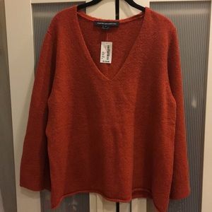 French Connection V-Neck Bell Sleeve Sweater NWT